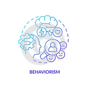 Gradient line icon behaviorism concept photo