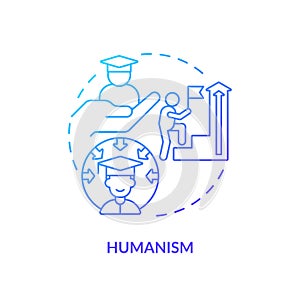 Gradient line icon humanism concept
