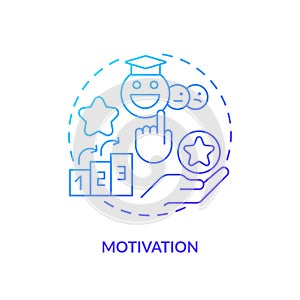 Gradient line icon motivation concept