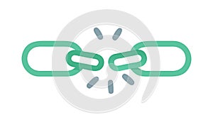 Gradient Linked Chain Icon Illustration, vector design Generative AI