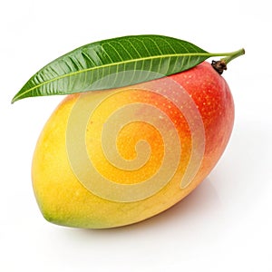 Gradient mango with leaf