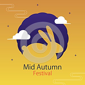 Gradient midautumn festival posts set.eps