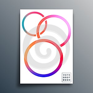 Gradient minimal design for poster, flyer, brochure cover, typography, or other printing products. Vector illustration