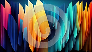 A gradient of mixed colors blend together unexpectedly to create a unique and dynamic abstract background, Generative AI,
