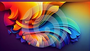 A gradient of mixed colors blend together unexpectedly to create a unique and dynamic abstract background, Generative AI,