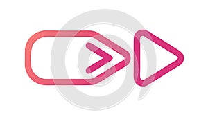 Gradient Next Arrow: Modern Navigation User Interface Element, vector design Generative AI