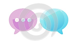 Gradient Overlapping Speech Bubbles, Interactive Chat, vector design Generative AI