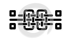 Gradient Pixelated QR Code Abstract Digital, vector design Generative AI