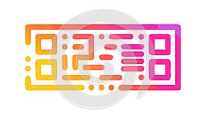 Gradient Pixelated QR Code, Modern Digital Scannable Art, vector design Generative AI