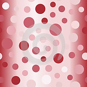 Gradient polka dot pattern. Seamless vector background