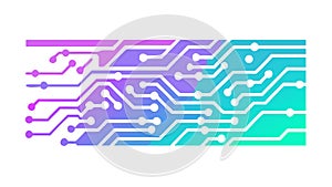 Gradient Purple Circuit Board Pattern, Futuristic Technology, vector design Generative AI