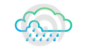 Gradient Rain Cloud Icon, Modern Weather Graphic, vector design Generative AI