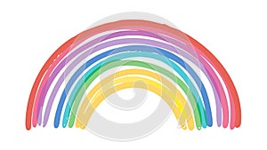 Gradient Rainbow Arch, Smooth Color Transition Vector, vector design Generative AI