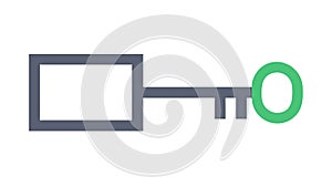 Gradient Rectangular Key Icon Ã¢â¬' Digital Access Vector Symbol, vector design Generative AI