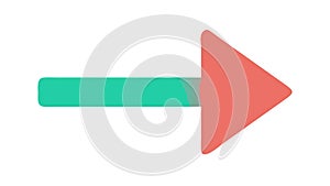 Gradient Right Arrow: Forward Movement Progressive Flow, vector design Generative AI