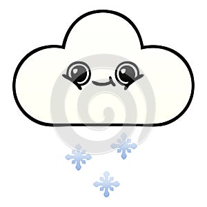 gradient shaded cartoon snow cloud