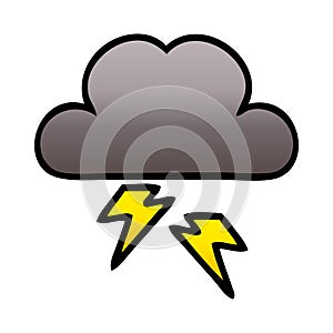 gradient shaded cartoon storm cloud