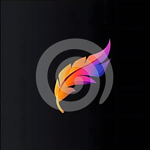 Gradient Soft Simple Feather Icon symbolt