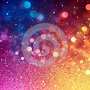 Gradient sparkle background with colorful bokeh lights creating a festive atmosphere