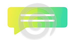 Gradient Speech Bubble Icon: Chat, Message Communication, vector design Generative AI