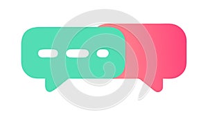 Gradient Speech Bubbles Icon - Chat, Communication Dialogue Vector, vector design Generative AI