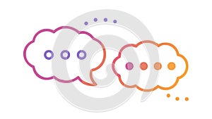 Gradient Speech Bubbles Icon, Dynamic Communication Design, vector design Generative AI