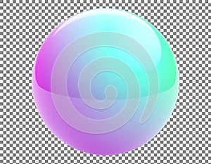 Gradient Sphere on Checkered Background