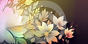 Gradient spring floral background