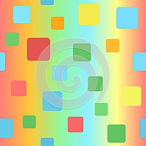 Gradient square pattern. Seamless vector background