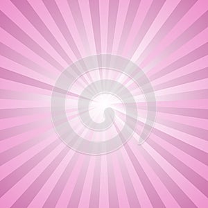 Gradient star burst background - retro vector graphic design from radial striped rays in pink tones