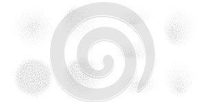 Gradient Stipple shadow. Shadow effect dots texture background. Noise Grainy Texture. Circle and Oval shape