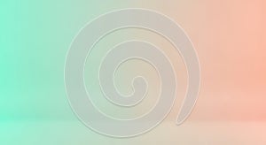 Gradient Studio Background with Soft Peach and Mint Color Blend