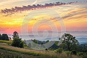 Gradient sunset sunrise abstract