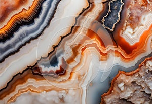 Gradient surface of agate rock