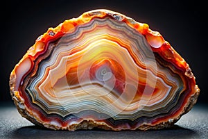 Gradient surface of agate rock