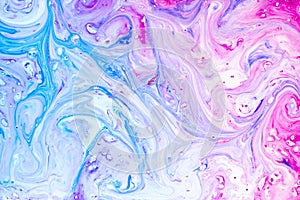 Gradient swirls of liquid paint. High quality and resolution beautiful photo concept