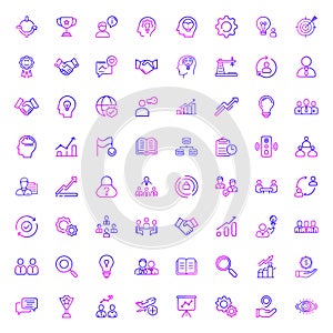 Gradient Teamwork Icons Collection