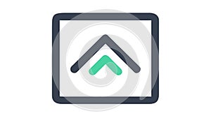 Gradient Up Arrow Icon Vector, User Interface Element, vector design Generative AI