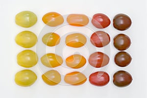 Gradient Various Colorful Cherry Tomatoes