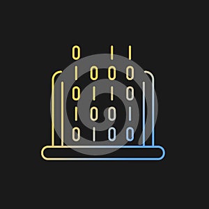 IT gradient vector icon for dark theme