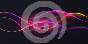 Gradient violet neon color wave, abstract light effect, dynamic soft gradient stream motion