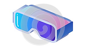 Gradient Virtual Reality Headset Immersive Tech Icon, vector design Generative AI