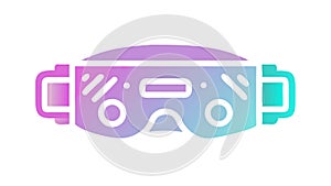 Gradient VR Headset Vector Icon, Virtual Reality Technology Gear, vector design Generative AI
