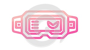 Gradient VR Headset, Vibrant Virtual Reality Device, vector design Generative AI