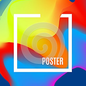 Gradient waves. Design template with morden bright gradient colors. Poster with abstract fluid shapes. Banners and cover design. V photo