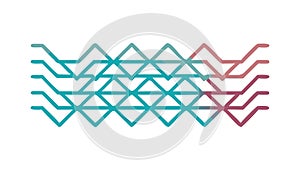 Gradient Wavy Chevron Pattern, Abstract Dynamic Background, vector design Generative AI