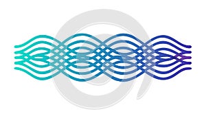 Gradient Wavy Lines Abstract Background, vector design Generative AI