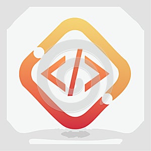 Gradient Web Development Code Icon