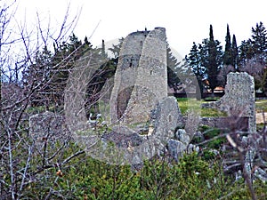 The Gradina Fortress or Gradina fort, Drnis - Croatia Utvrda Gradina, kula Turnjina ili Drniska gradina, Drnis - Hrvatska