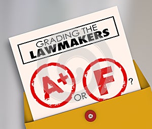 Grading the Lawmakers A or F Elected Officials